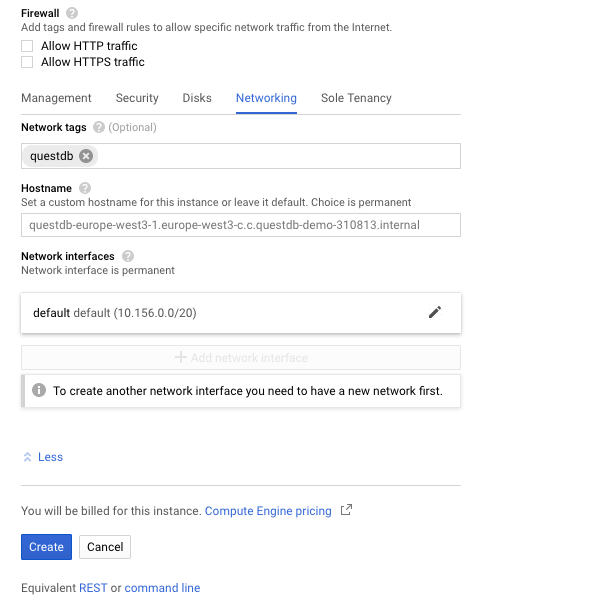 Applying a Network tag to a Compute Engine VM Instance on Google Cloud Platform
